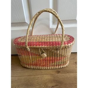 Handmade straw purse